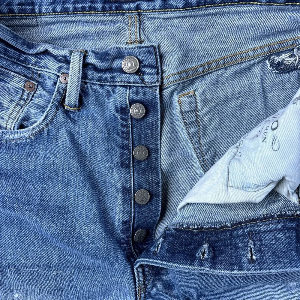 Polo Ralph Lauren‎ Jeans Vintage Classic Fit Distressed Men's 34x30 Button Fly